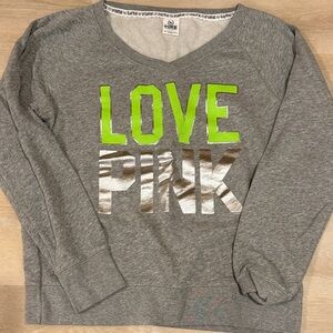 Victoria's Secret Pink Gray Fleece Top